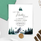 Budget The Adventure Begin Baby shower Invitation