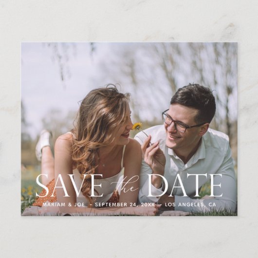 Budget The Script H Modern Foto Save the Date (Voorkant)