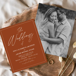 Budget The Wedding of Burnt Oranje Photo Elegant Flyer
