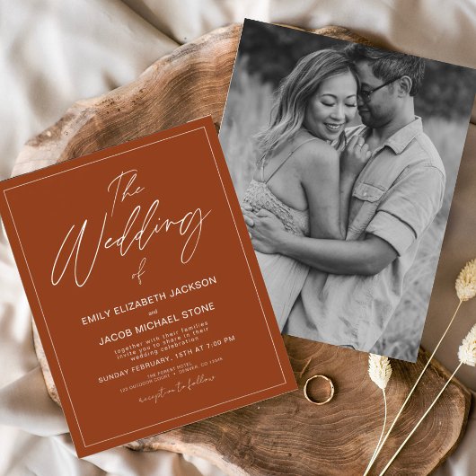 Budget The Wedding of Burnt Oranje Photo Elegant Flyer