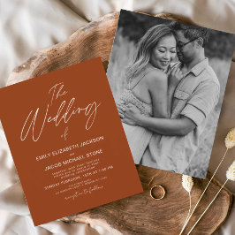 Budget The Wedding of Burnt Oranje Photo Elegant Flyer