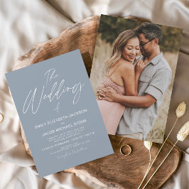 Budget The Wedding of Dusty Blue Photo Typography