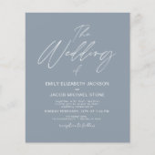 Budget The Wedding of Dusty Blue Photo Typography Flyer (Voorkant)
