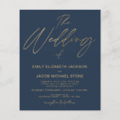 Budget The Wedding of Gold Navy Blue (Voorkant)