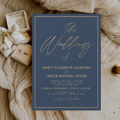 Budget The Wedding of Gold Navy Blue