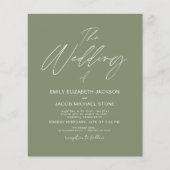 Budget The Wedding of Sage Green Typografie (Voorkant)