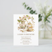 Budget Theepot Een Baby is Brouwen Baby shower Uit (Staand voorkant)