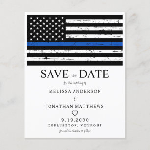 Budget Thin Blue Line Law Enforcement Wedding