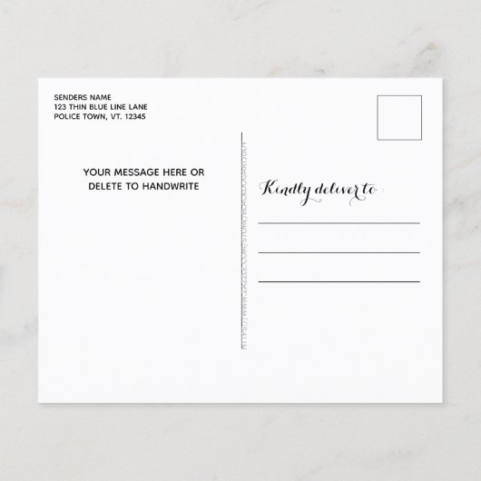 Budget Thin Blue Line Police Department - Kerstmis (Achterkant)