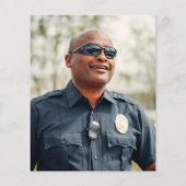 Budget Thin Blue Line Police Retirement Photo Invi (Achterkant)