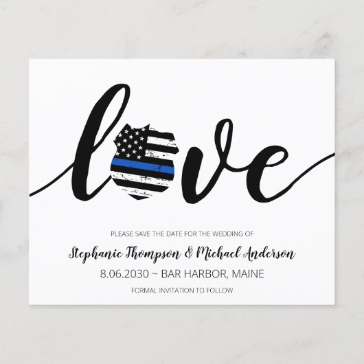Budget Thin Blue Line Police Thormed Wedding (Voorkant)