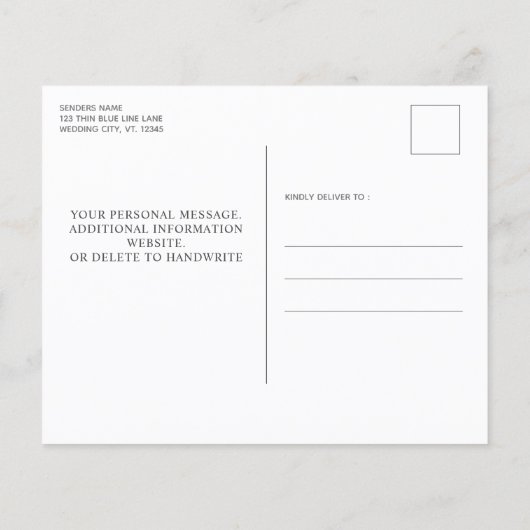 Budget Thin Blue Line Police Weddenschap (Achterkant)