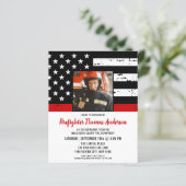 Budget Thin Red Line Foto Firefighter Retirement (Staand voorkant)