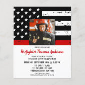 Budget Thin Red Line Foto Firefighter Retirement (Voorkant)