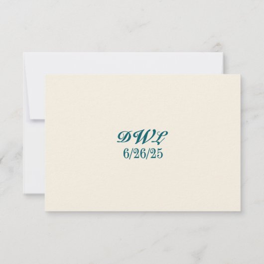 Budget Tide & Bloom RSVP-kaart (Achterkant)