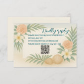 Budget Tide & Bloom RSVP-kaart (Voorkant / Achterkant)