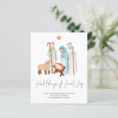 Budget Tidings Great Joy Kerstfoto (Staand voorkant)