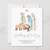 Budget Tidings Great Joy Kerstfoto (Voorkant)