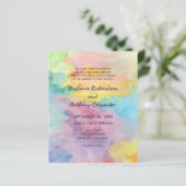 Budget Tie Dye Waterverf Art Kleurrijke Bruiloft (Staand voorkant)