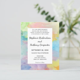 Budget Tie Dye Waterverf Art Kleurrijke Bruiloft