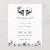 BUDGET Til Death Skull Elegante Gothic bruiloft Ui Flyer (Voorkant)
