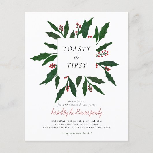 Budget Toasty & Tipsy | Kerstfeest (Voorkant)