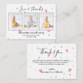 Budget toegewezen foto-Baby Hartelijk dank kaart Notitiekaartje (Voorkant / Achterkant)