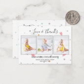 Budget toegewezen foto-Baby Hartelijk dank kaart Notitiekaartje (Voorkant / Achterkant in situ)