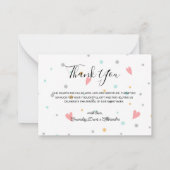 Budget toegewezen foto-Baby Hartelijk dank kaart Notitiekaartje (Achterkant)