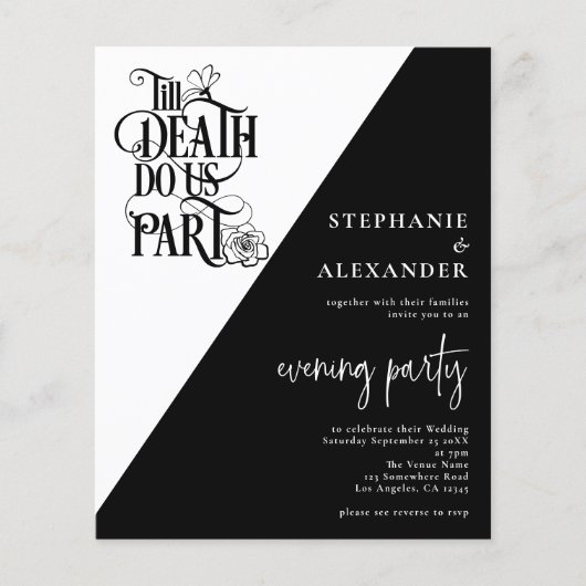 Budget tot de dood Doe ons deel avond feest bruilo (Voorkant)