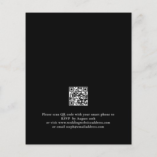 Budget tot de dood doen ons deel zwart wit bruilof (Achterkant)