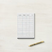 Budget Tracker Winter Thema Post Het merkt op Post-it® Notes (Op bureau)