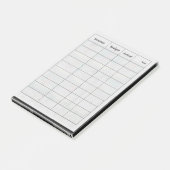 Budget Tracker Winter Thema Post Het merkt op Post-it® Notes (Schuin)