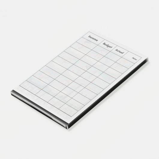 Budget Tracker Winter Thema Post Het merkt op Post-it® Notes (Schuin)