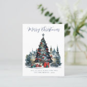 Budget Traditional Christmas Scene Christmas Kaart (Staand voorkant)