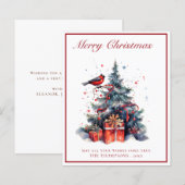 Budget Traditional Christmas Tree Christmas Kaart (Voorkant / Achterkant)