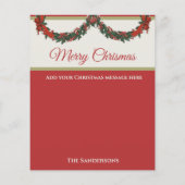 Budget Traditional Holiday Foto Wreate Kerstmis (Achterkant)