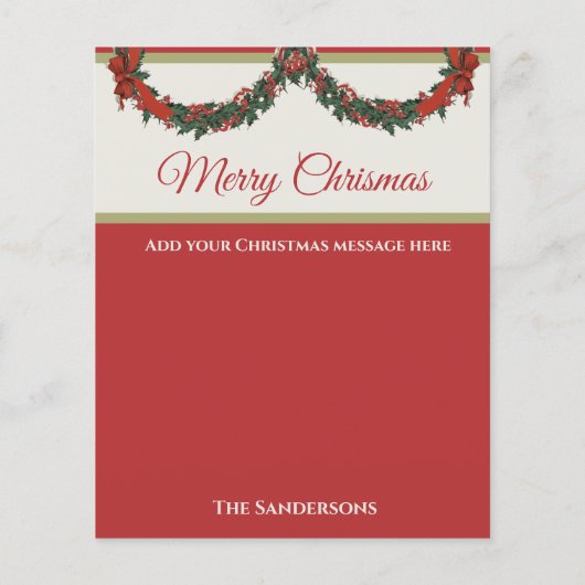 Budget Traditional Holiday Foto Wreate Kerstmis (Achterkant)