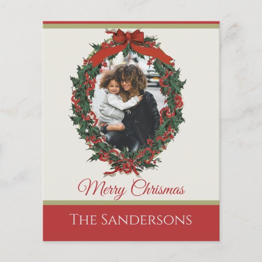 Budget Traditional Holiday Foto Wreate Kerstmis (Voorkant)