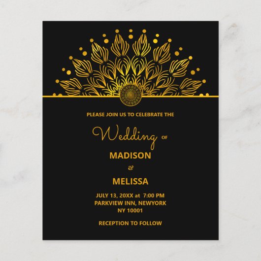 Budget Traditionele mandala klassieke elegante lux (Achterkant)