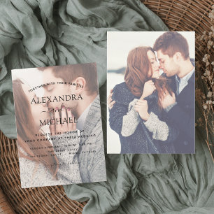 Budget Transparante Foto Wedding Invitations