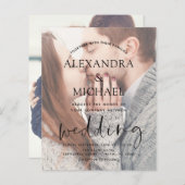 Budget Transparante Foto Wedding Invitations (Voorkant / Achterkant)