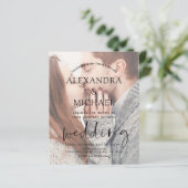 Budget Transparante Foto Wedding Invitations (Staand voorkant)