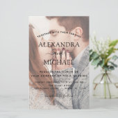 Budget Transparante Foto Wedding Invitations (Staand voorkant)