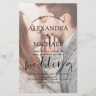 Budget Transparante Foto Wedding Invitations