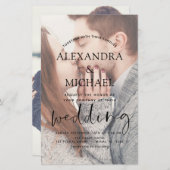 Budget Transparante Foto Wedding Invitations (Voorkant / Achterkant)