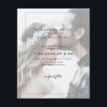 Budget Transparency Photo Wedding Invitation Flyer<br><div class="desc">Budget Transparency Photo Wedding Invitation</div>