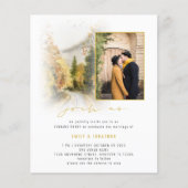 Budget Trees Foto QR Evening Wedding Invite (Voorkant)