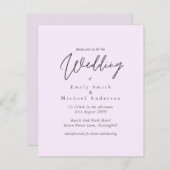 BUDGET Trendige Roze Huwelijksuitnodiging (Voorkant / Achterkant)