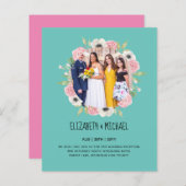 Budget trending foto bruiloftsreceptie uitnodiging (Voorkant / Achterkant)